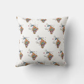 Gepersonaliseerde Rainbow Unicorn Cushion Kussen (Achterkant)
