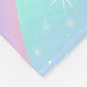 Gepersonaliseerde Rainbow Unicorn pastel Fleece Deken (Hoek)