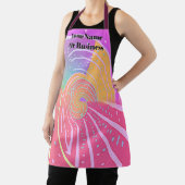 Gepersonaliseerde Rainbow Vortex Swirl Geschenk vo Schort (Insitu)