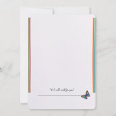 Gepersonaliseerde Rainbow Waves Verjaardag Kaart (Achterkant)