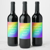 Gepersonaliseerde Rainbow Wine & Mousserende Wijn  Etiket (Flessen)