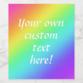 Gepersonaliseerde Rainbow Wine & Mousserende Wijn  Etiket (Enkel label)