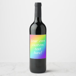 Gepersonaliseerde Rainbow Wine & Mousserende Wijn  Etiket