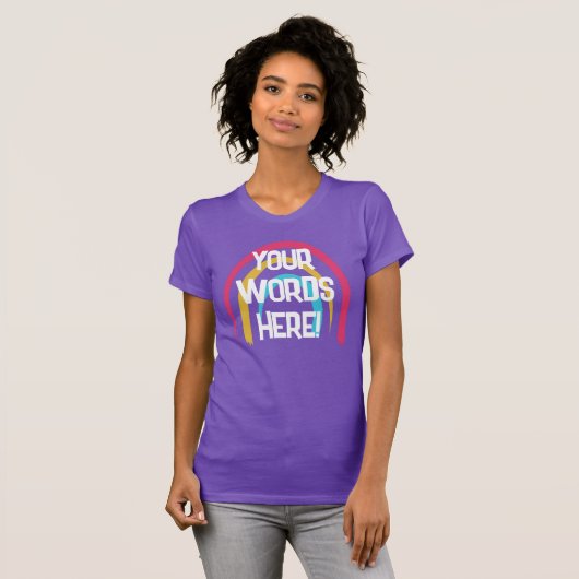 Gepersonaliseerde Rainbow Women's T-shirt (Voorkant volledig)