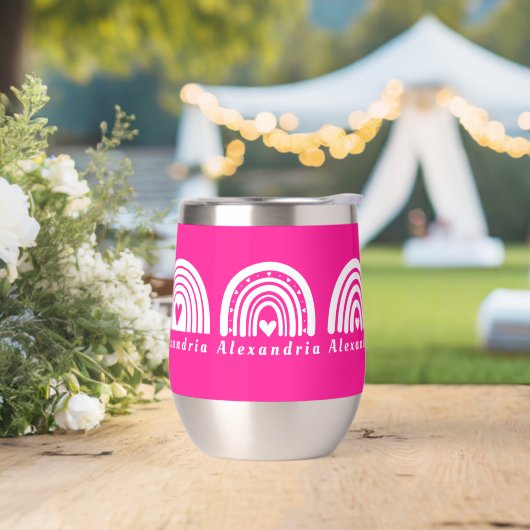Gepersonaliseerde Rainbows Hot Pink (Huwelijk)