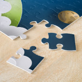 Gepersonaliseerde raket scheeps legpuzzel voor kin (Zijkant)