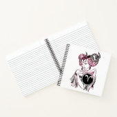 Gepersonaliseerde Ram Art Deco Lady Notitieboek (Binnen)