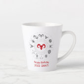 Gepersonaliseerde Ram Zodiac verjaardagscadeau Latte Mok (Rechts)