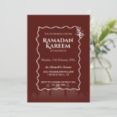 Gepersonaliseerde Ramadan Kareem Iftar Uitnodiging (Staand voorkant)