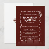 Gepersonaliseerde Ramadan Kareem Iftar Uitnodiging (Voorkant / Achterkant)