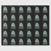 Gepersonaliseerde Ramadan Mubarak waterverf moskee Cadeaupapier (Vlak)