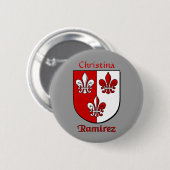 Gepersonaliseerde Ramirez historische schild Ronde Button 5,7 Cm (Voorkant /achterkant)