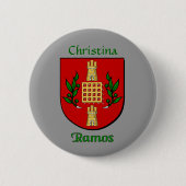 Gepersonaliseerde Ramos Historisch Schild Ronde Button 5,7 Cm (Voorkant)