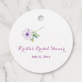 Gepersonaliseerde Ranunculus Anemones Bruidsdank u Bedankjes Labels