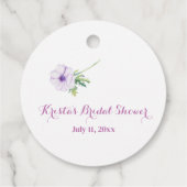 Gepersonaliseerde Ranunculus Anemones Bruidsdank u Bedankjes Labels (Achterkant)