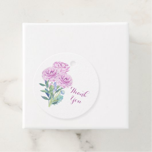 Gepersonaliseerde Ranunculus Anemones Bruidsdank u Bedankjes Labels (In situ)