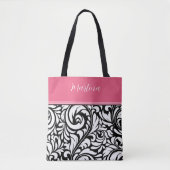 Gepersonaliseerde Raspberry Color Canvas tas (Voorkant)