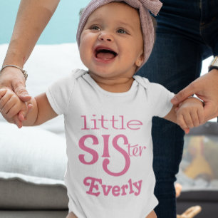 Gepersonaliseerde Raspberry Pink Little Sister