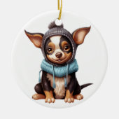 Gepersonaliseerde Rat Terrier Hond Keramisch Ornament (Voorkant)