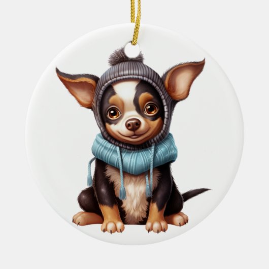 Gepersonaliseerde Rat Terrier Hond Keramisch Ornament (Voorkant)