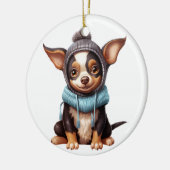 Gepersonaliseerde Rat Terrier Hond Keramisch Ornament (Links)