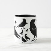 Gepersonaliseerde Raven Crow All Over Print Coffee Mok (Midden)