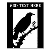 Gepersonaliseerde Raven Wood Art Stamp Rubberstempel (Afrduk)
