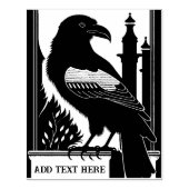 Gepersonaliseerde Raven Wood Art Stamp Rubberstempel (Afrduk)