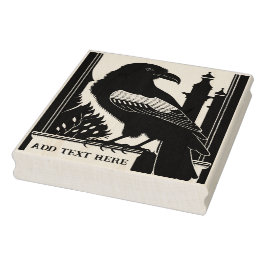Gepersonaliseerde Raven Wood Art Stamp Rubberstempel