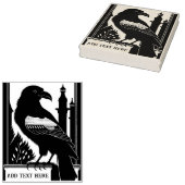 Gepersonaliseerde Raven Wood Art Stamp Rubberstempel (Gestempeld)