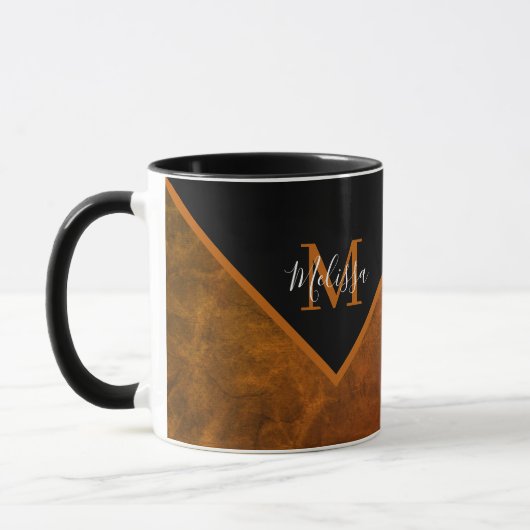 Gepersonaliseerde rawhide mok (Links)