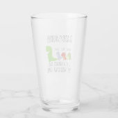 Gepersonaliseerde rawr-some Daddysaurus Glas (Achterkant)