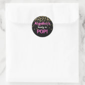 Gepersonaliseerde Ready to Pop Baby shower Hot Pin Ronde Sticker (Tas)