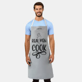 Gepersonaliseerde "Real Mannen Cook" Schort (Gedragen)