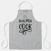 Gepersonaliseerde "Real Mannen Cook" Schort (Voorkant)