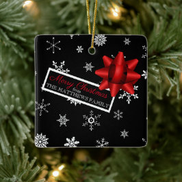 Gepersonaliseerde realistische simuleerde kerstcad keramisch ornament