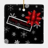 Gepersonaliseerde realistische simuleerde kerstcad keramisch ornament (Achterkant)