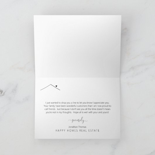 Gepersonaliseerde Realtor enkel om Hallo groet te  Kaart (Binnen)