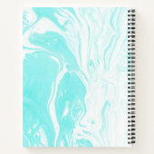 Gepersonaliseerde Recept Aqua Blue Marble Home Kok Notitieboek (Achterkant)