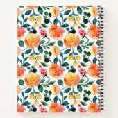 Gepersonaliseerde Recept Bloemen Home Kook Voedsel Notitieboek (Achterkant)