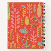 Gepersonaliseerde Recept Levendig Folk Botanisch R Notitieboek (Achterkant)