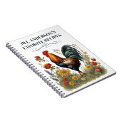 Gepersonaliseerde Recepten  Botanische Haan Notitieboek (Rechterzijde)