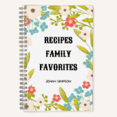 Gepersonaliseerde Receptenorganisator, Bloemenrece Notitieboek (Voorkant)