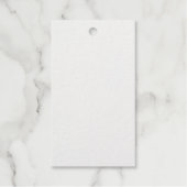 Gepersonaliseerde Rechthoek Witte Folie Gift Label (Voorkant)