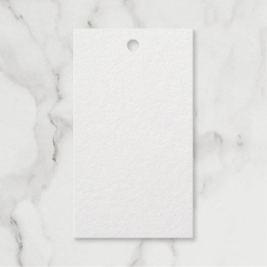 Gepersonaliseerde Rechthoek Witte Folie Gift Label (Voorkant)