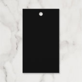 Gepersonaliseerde Rechthoek Zwarte Folie Gift Labe Cadeaulabels (Achterkant)