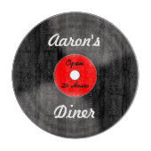 Gepersonaliseerde Record Keuken Snijplank Gift (Voorkant)