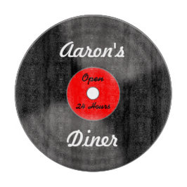 Gepersonaliseerde Record Keuken Snijplank Gift