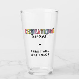 Gepersonaliseerde recreatieve therapeut glas