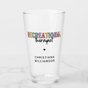 Gepersonaliseerde recreatieve therapeut glas